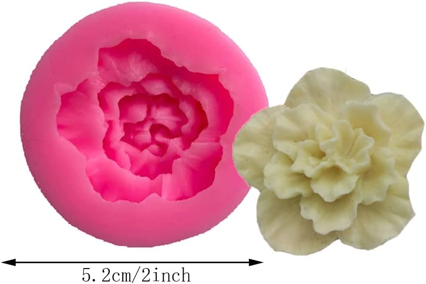 3 Pack Flower Fondant Molds Daisy Rose and Peach Blossom Polymer Clay mold