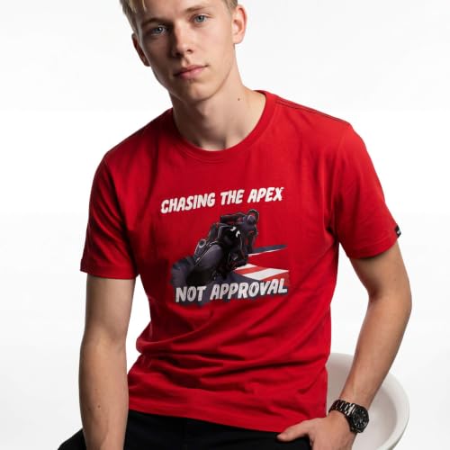 Image of Men's Round Neck Graphic Printed T-Shirt, Red | Premium Cotton Casual Riding Tee | Comfortable Regular Fit Crew Neck for Bikers & Everyday Wear