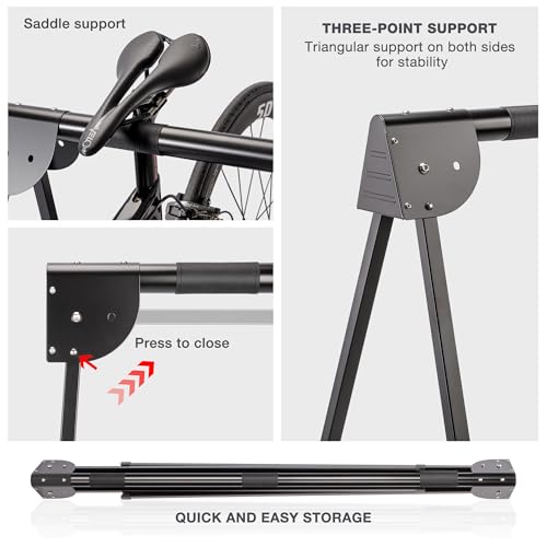 CXWXC 3 Bikes Stand Rack – Portable Bike Storage Parking