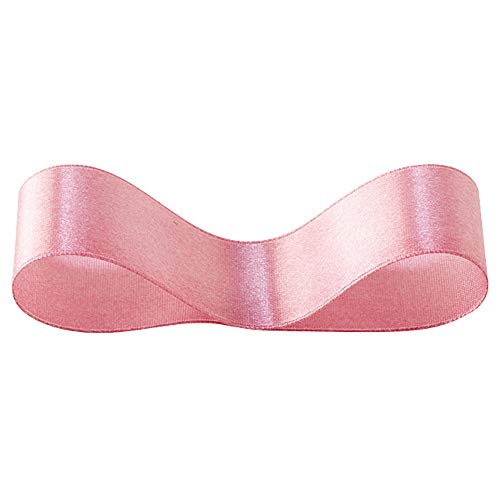 ヘッズ リボン 25㎜幅×20m巻 スモーキーピンク 1巻 サテン 片面 HEADS 2506R