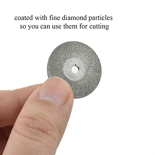 Yuyuvan 25Mm Diameter Diamond Cutting Wheel With 2.35Mm Mandrel Smooth Cut Through Tidy Operation Less Heat Diamond Coated Disc 5 Pcs For Dremel Rotary Tool Cut Stone Glass Ceramic Tile #TOP2