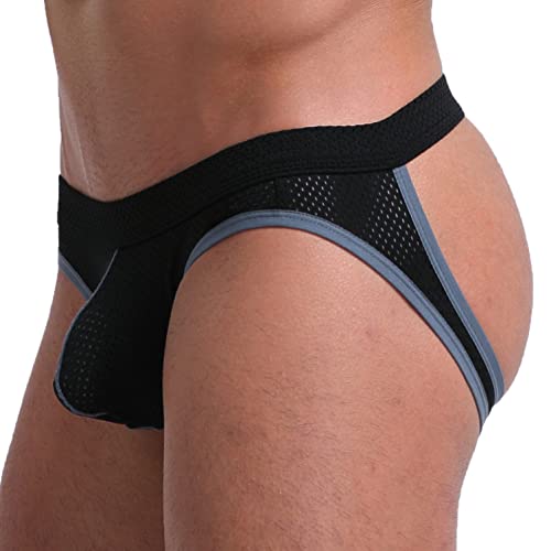 Linemoon Mens Jockstrap Sexy Underwear Athletic Supporters Mesh Jock Straps Male Dark Medium #TOP1