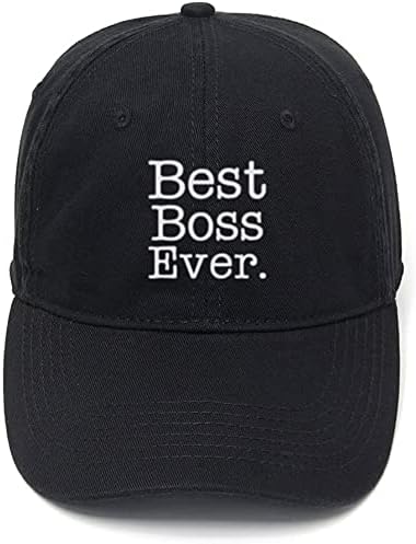 Lyprerazy Men's Baseball Cap Best Boss Ever Printed Hat Cotton Printing Casual Baseball Caps (Black,7)