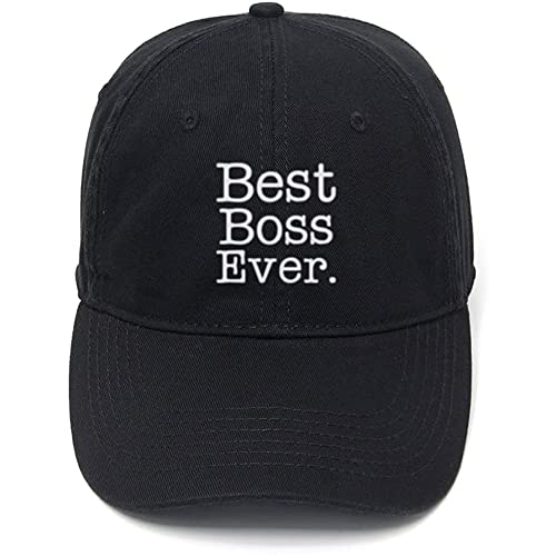 Lyprerazy Men's Baseball Cap Best Boss Ever Printed Hat Cotton Printing Casual Baseball Caps (Black,7) #TOP26