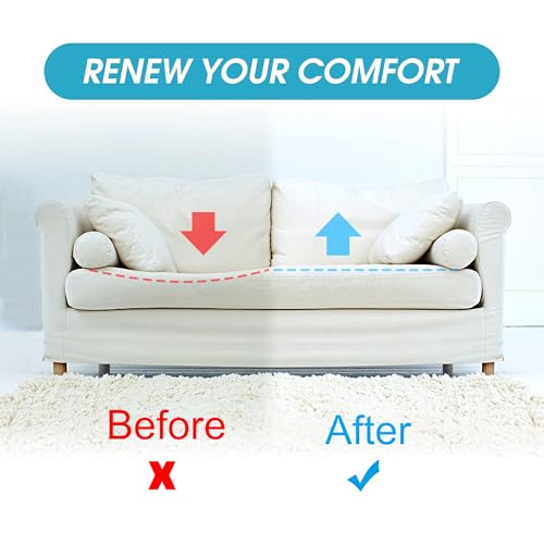 moonoom 22"x22" Couch Cushion Support, Blue Sofa Cushion Sagging Repair, Curved High Density Foam Replacement for Furniture Sagging Seat Sectional Loveseat Chair (3 Pcs) by moonoom - Image 4
