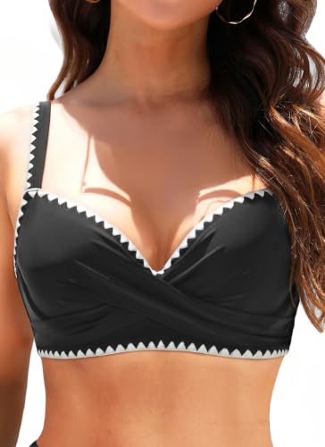 Image of Aqua Eve Women Underwire Bikini Top - Push Up Swimsuit Top Bra Padded Bathing Suit 2026 Twist Front Swimwear
