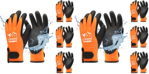 Image of toolant 100% Waterproof Winter Work Gloves, Thermal Insulation with Grip (Pack of 2)