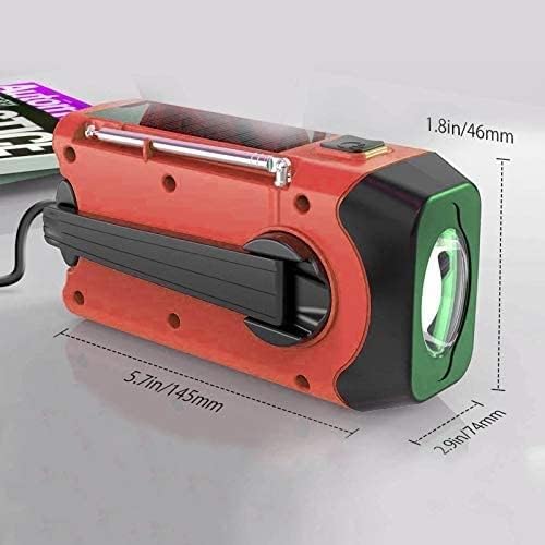 Multifunctional Radio, Solar Emergency Light, Disaster Prevention Portable Hand-cranked Light(Green)