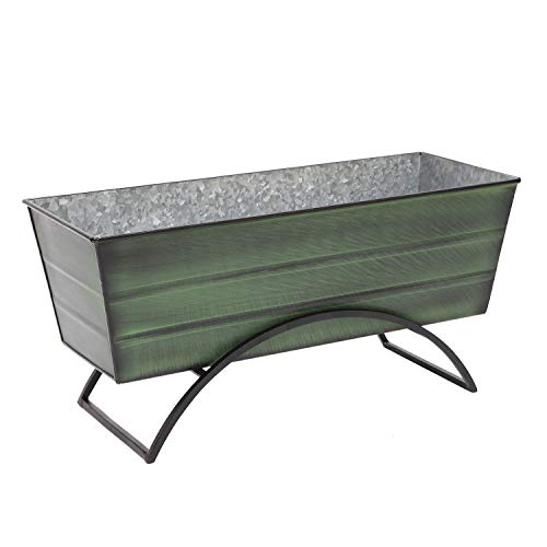 Achla Designs Vfb-05-S Odette Medium Green Flower Planter Window Box With Stand #TOP7