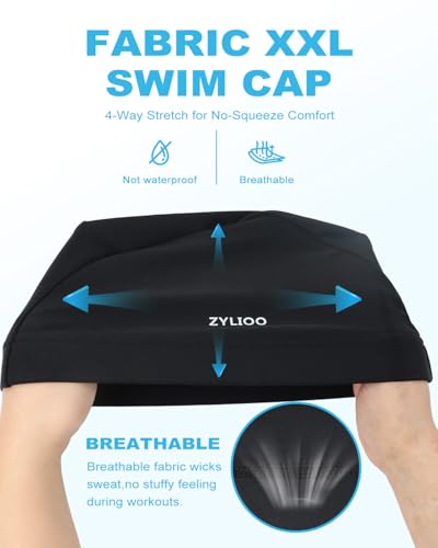 Bonnet de bain XXL tissu grand format sans serrer