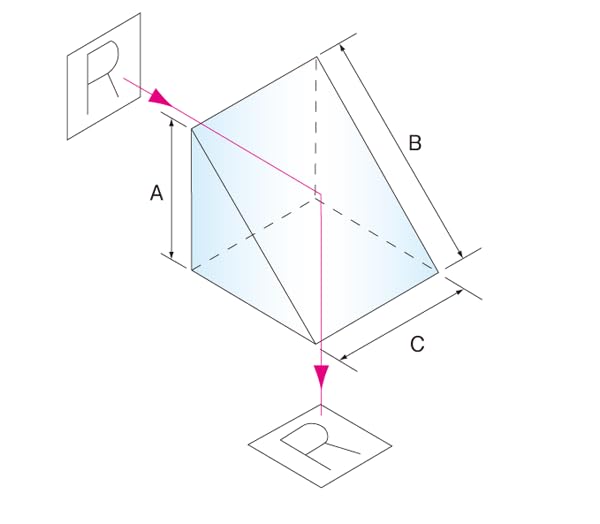 Image of Optical Glass BK7 Right Angle Prism, Precision Optics (40mm)