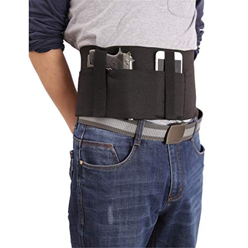 DGZ Belly Band Gun Holster, Concealed Carry, Flexible, Breathable and Adjustable Waist Belt,Multifunction Concealed Gun Holster Fits Glock,Ruger LCP, Sig Sauer, Kahr, Beretta