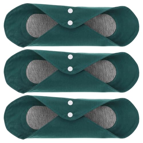 ROMISBABA Juego de 3 Compresas Posparto Ultraabsorbentes de Algodón Puro Termoselladas y Lavables Protección para Incontinencia Urinaria y Menstruación Transpirables Costuras Color