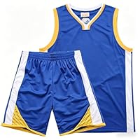 Basketball Trikot Kinder 2-Piece Basketball Kinder Trikot,Basketballs Kinders Trikots Shirt and Shorts,Sleeveless Basketballs Trikots Set für 4-14 Kinders(Blau)