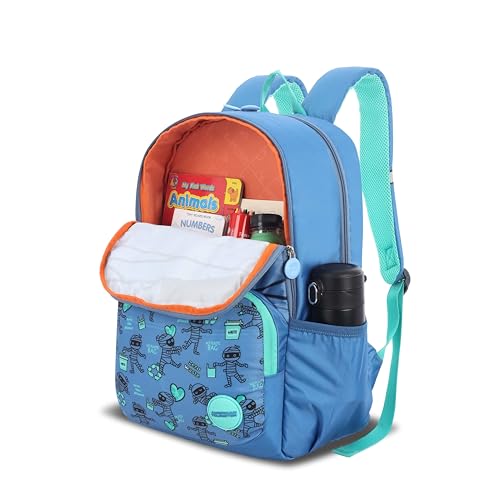 Image of American Tourister Jupy | 26 Ltrs | 2 Compartments | Bottle Pocket | Ergonomic Padded Back Panel & Shoulder Straps | Kids Backpack | 1 Year International Warranty | Mummy Blue