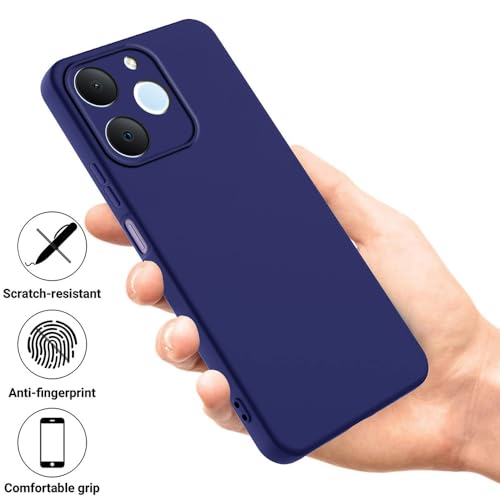 Image of Back Cover for Realme C71 4G | Full Camera Protection | Premium Liquid Silicon Case | Flexible Bumper Case for Realme C71 4G (Dark Blue)