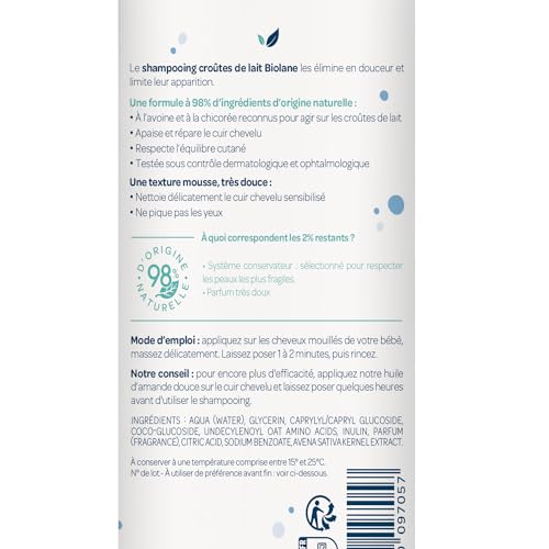 Shampoing bébé Biolane croûtes de lait 150ml doux et naturel - 2