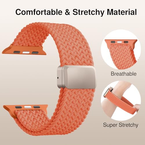 Braided Stretchy Magnetic Band Compatible with Apple Watch Bands Women Men by HEARTBOOM - Used condition - Image 3