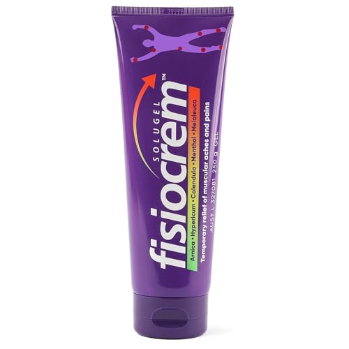 Fisiocrem Solugel 250g – Muscle Pain Relief Gel with Naturally Derived Active Ingredients of Arnica, Calendula, Hypericum, Melalecua & Menthol, Soothes Sprains, Strains & Sore Muscles, Non-Greasy, Easily Absorbed