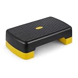 ARATERVIO Aerobic Stepper Plattform, Rutschfeste Fitness Step Plattform für Home Workout (Gelb)