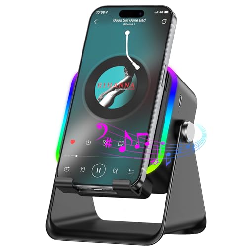 Wireless Induction Speaker 5-in-1 Bluetooth Speaker with Phone Stand,Stereo Sound, 3500mAh...