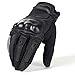 IRON JIA'S Gants de Moto, Gants à Écran Tactile Plein Doigt, Gants Scooter Été pour Course de Moto, VTT, Escalade, Chasse, Motocross et Autres Sports de Plein Air - Noir, L