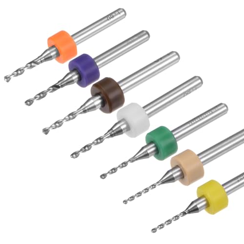 Uxcell A24040800UX0277 Pcb Drill Bits 1.1Mm-2.0Mm Tungsten Carbide Rotary Tool Jewelry Cnc Engraving Print Circuit Board Micro Drill Bits 1/8 Inch Shank 1 Set thumb #5