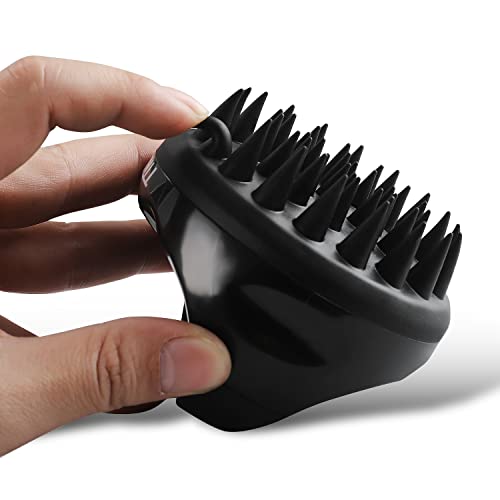 Ttklyn Hair Shampoo Brush, Scalp Care Hair Brush With Soft Silicone Scalp Massager, Black #TOP4