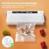 Compact Vacuum Sealer Machine, 75KPA Strong Suction, LED Digital Timer Display, Dual Use for Dry & Wet Foods, Includes 20 Bags, Ideal for Home Kitchen Use, White #5