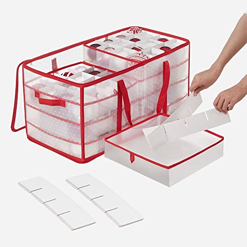 SONGMICS Aufbewahrungsbox für Weihnachtskugeln, 64 Fächer, Kunststoff – Ansicht 5
