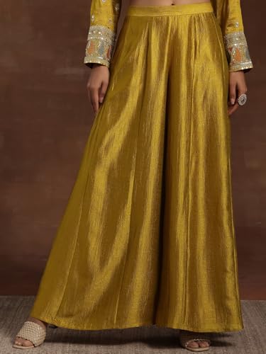 Image of Libas Womens Embroidered Silk Blend Straight Kurta with Palazzos and Dupatta | ethnic wear | bridal suit | wedding dress | occasion wear