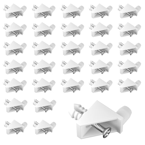 BREANIFULL Bodenträger, Kompatibel Einlegeboden halter Ersatzteil für IKEA # 101558 Regalbodenträger Weiß (30 Stück)