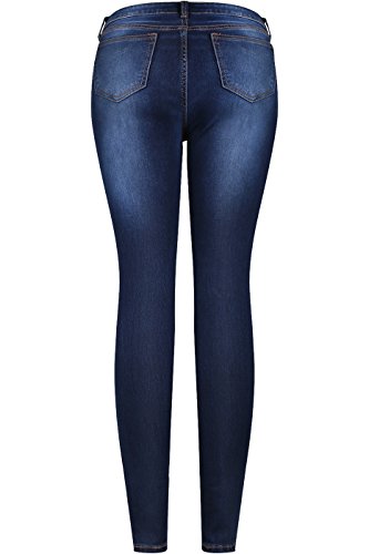 2LUV Women's Stretchy 5 Pocket Dark Denim Skinny Jeans Medium Blue 52