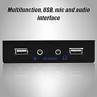 Mrisata 3.5 Frontplatte PC-Frontplatte Interner Kartenleser 3.2 15×11×3 USB2.0 HD-Audio-Diskette Frontplatte 3.5 9-Pin-zu-2-USB2.0-Schnittstelle mit Mikrofon-Audio