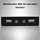 Mrisata 3.5 Frontplatte PC-Frontplatte Interner Kartenleser 3.2 15×11×3 USB2.0 HD-Audio-Diskette Frontplatte 3.5 9-Pin-zu-2-USB2.0-Schnittstelle mit Mikrofon-Audio