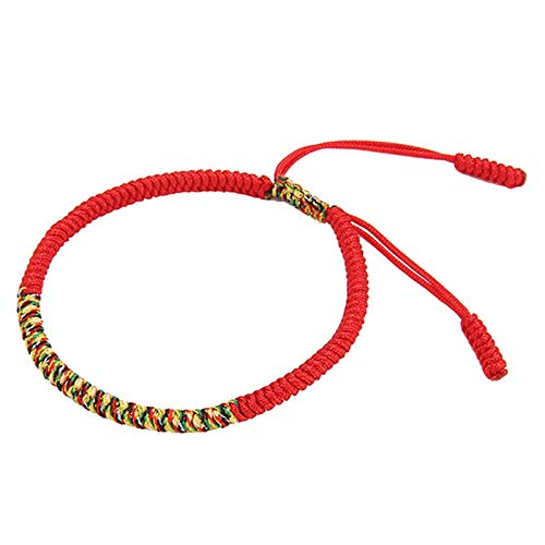 Ornements de corde tibétaine rouge pour poignet accessoire ethnique