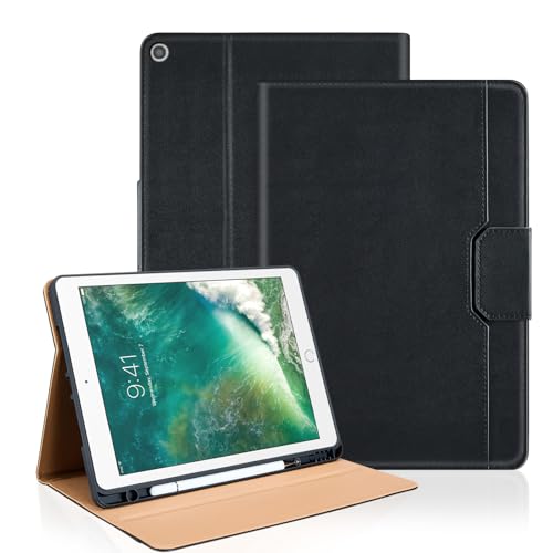 Étui de protection iPad 6e 5eme génération noir avec veille auto