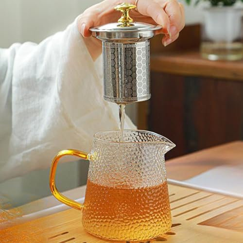 Tetera Kungfu de vidrio para el hogar con capacidad de 400 ml para infusiones 3