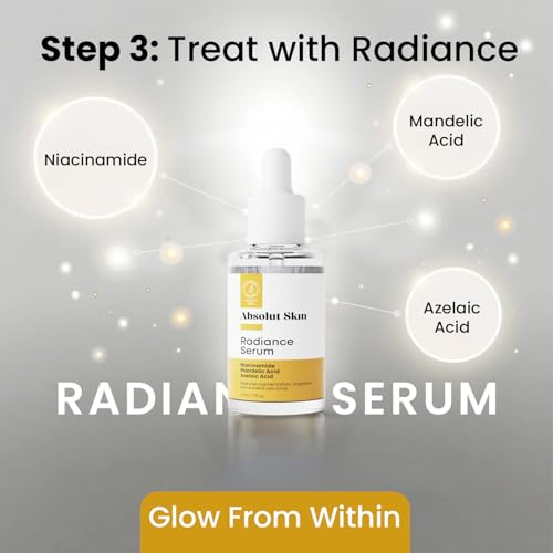 Absolut Skin AbsolutSkin Balance Bundle – 4-Step Skincare Routine for Radiant, Even Skin – Includes Face Wash, Exfoliator Gel, Radiance Serum & SPF50 Sunscreen – Brightening Essentials Kit