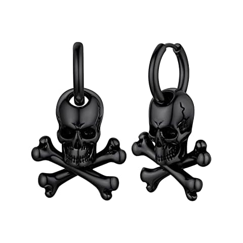 FaithHeart Gothic Skull Huggies Earrings Cover