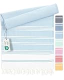 ♻ DES CHEMINS COURTS, UNE QUALITÉ SUPÉRIEURE - Notre fouta en coton est fabriqué en Turquie à partir de 100% de coton pur. Grâce à la fabrication régionale, les trajets restent courts - pour une meilleure qualité et moins d'impact sur l'environnement.