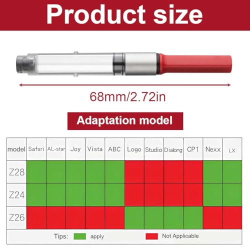 HQRKOTM 3 Stück für Lamy Konverter für Füllfederhalter-Z28