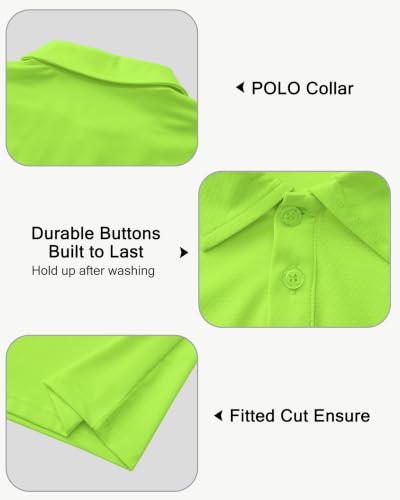 Image of MIVEI Kids' Performance School Uniform Polo Shirt Breathable UPF50+ | Youth Boys Girls Short Sleeve Golf Collared Shirts Grid Dry Fit Wrinkle Free Stretch Lightweight Cool Athletic Button Dress