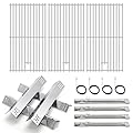 Adviace Replacement Parts for Monument Grill 35633 41847NG 24367 24633 17842, A0212926 Main Burner & A0212804 Cooking Grid & D010012307 Flame Tamer & Igniter for 35633 Monument Grill 4-Burner Grill