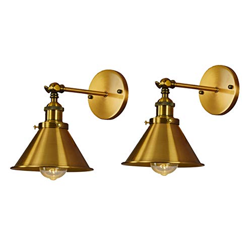 KTOL Juego De 2 Aplique De Pared Antiguo Rústico Lámpara De Pared Cover