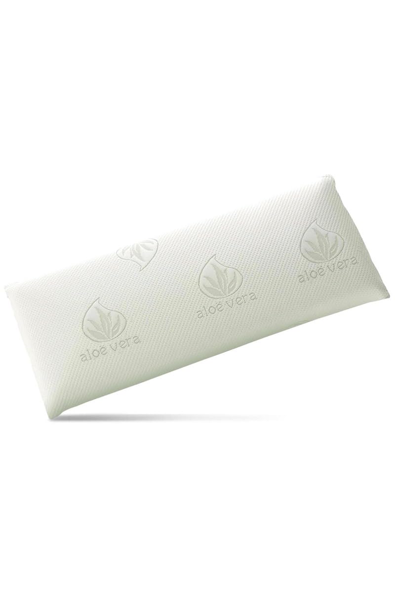Almohada Viscoelástica 90 cm – Memory Foam Adaptable con Aloe Vera + Doble Funda Lavable + Funda Extra Impermeable Tencel® – Ergonómica, Transpirable, Antibacteriana