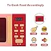 Cuterabit Toy Microwave Oven Playset with Light and Sound, Toy Kitchen Appliances for Kids, Play Kitchen Accessories and Toy Food for Toddlers 3 Year Old Up Girls Boys, Red