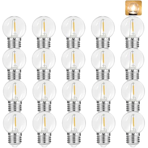 Ampoule guinguette incassable LED E27 1W blanc chaud 2700K lot de 20 pour extérieur