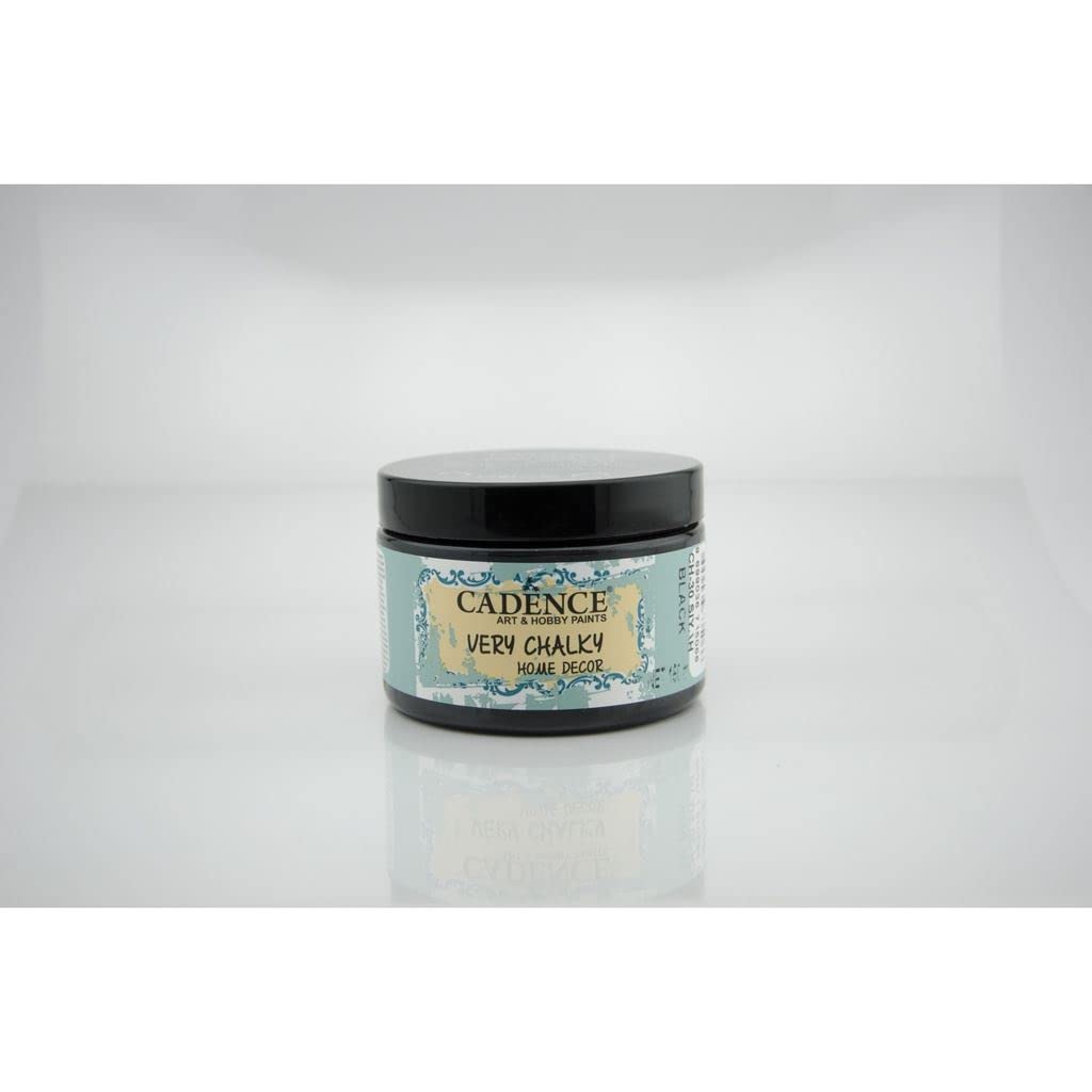 Cadence Black Very Chalky Home Decor - Ultra Matt Velvety Akrilik Paint