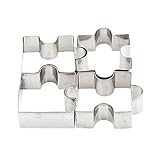 tianxiangjiaju 4Pcs/Set Stainless Steel Biscuit Mold Puzzle Shape Cookie Cake Cutter